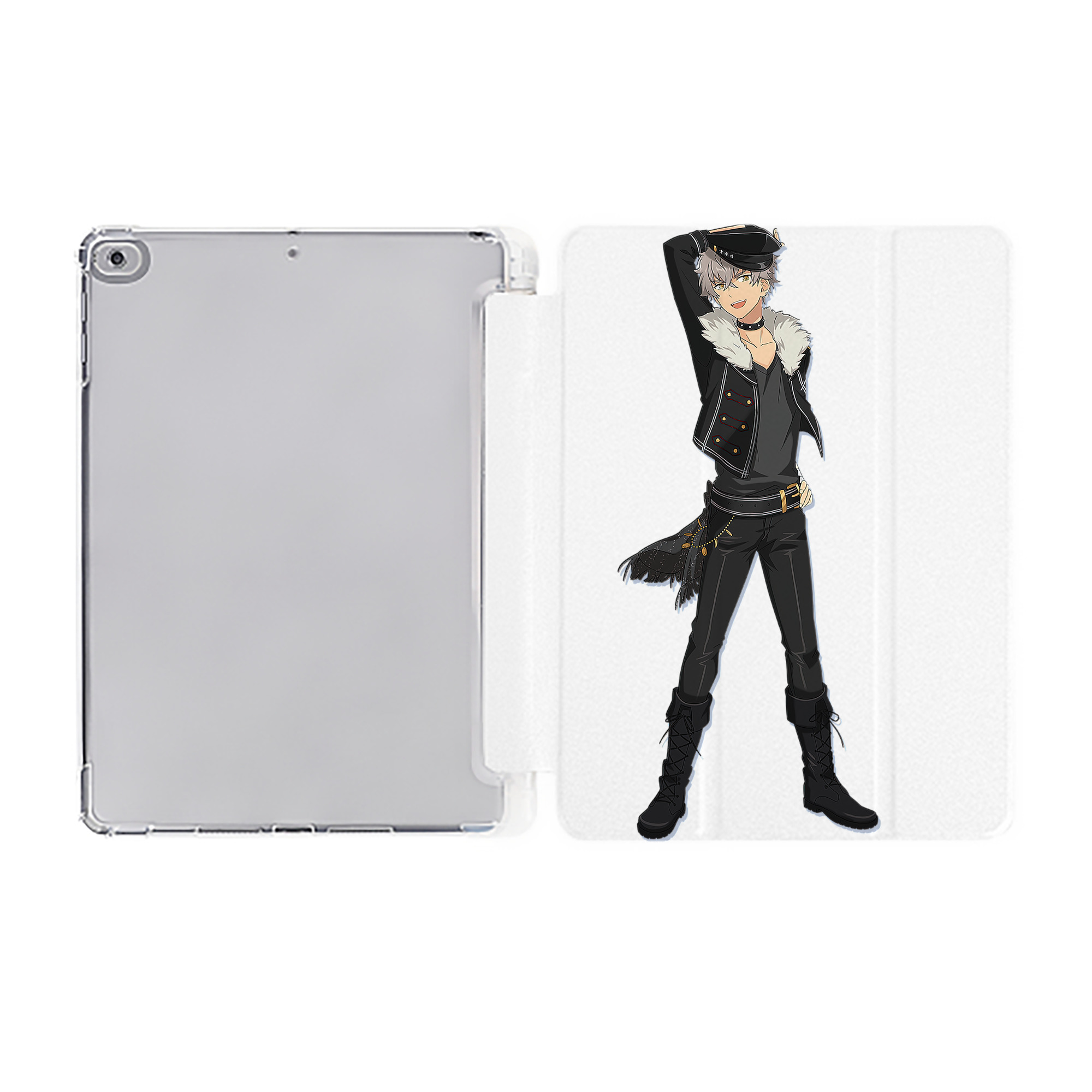 （画像用） あんさんぶるスターズ! Ensemble Stars IPad ケース ペン収納付き 三つ折りスタンド PUレザー×シリコン 対応機種9.5/10.5/10.9インチ